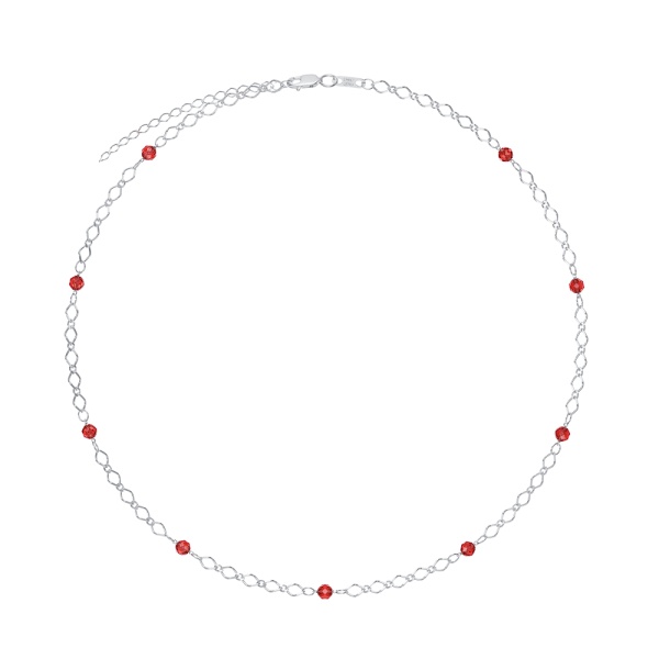 Колье из серебра с гранатом